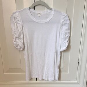 A.L.C. White Puff-Sleeve Crew Tee